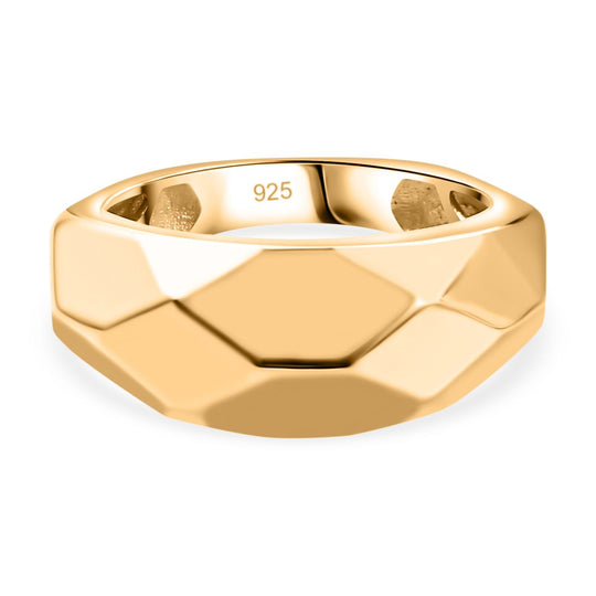 925 Silber Gelbgold VermeilRing (Größe 19.00) ca. 5,56g