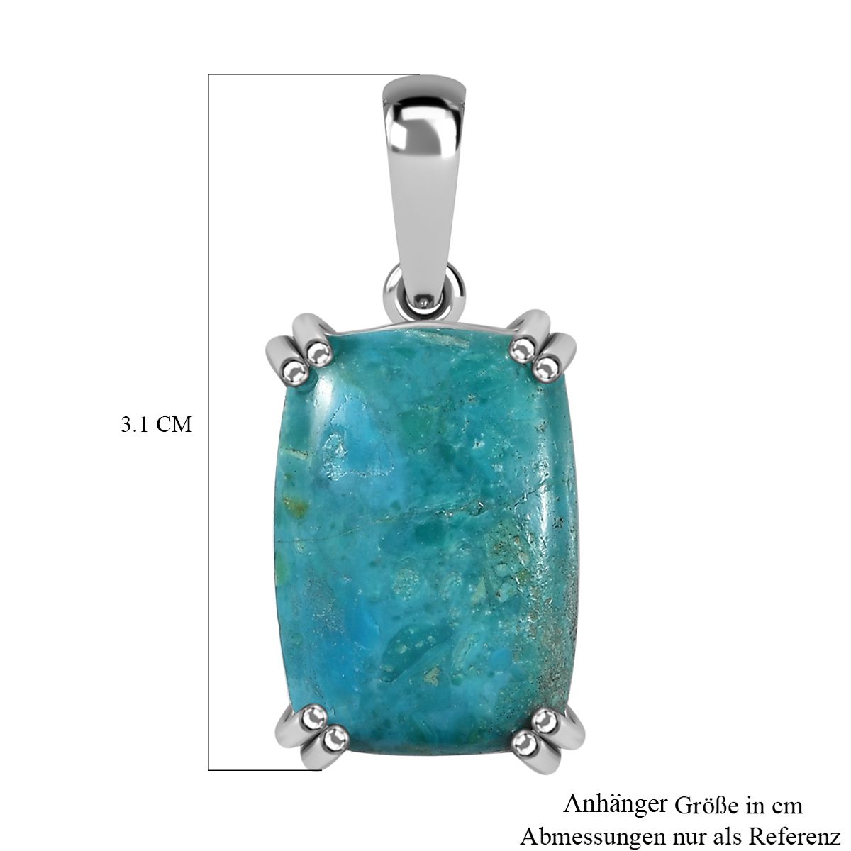 AA Opalina Anhänger 925 Silber rhodiniert ca. 10,64 ct.