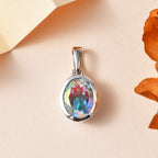 Merkur mystischer Topas Anhänger 925 Silber platiniert ca. 2,04 ct.