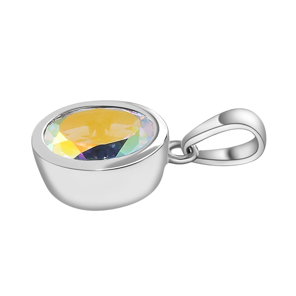 Merkur mystischer Topas Anhänger 925 Silber platiniert ca. 2,04 ct.
