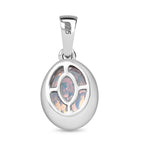 Merkur mystischer Topas Anhänger 925 Silber platiniert ca. 2,04 ct.
