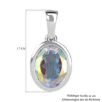 Merkur mystischer Topas Anhänger 925 Silber platiniert ca. 2,04 ct.