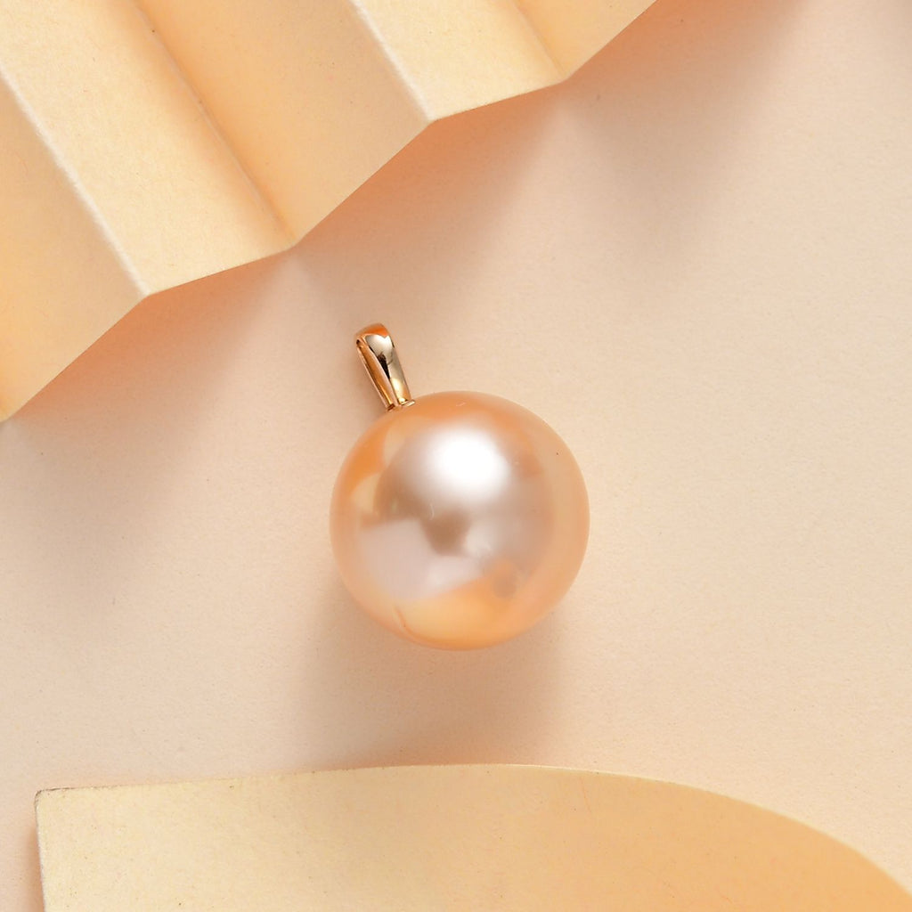 EXTREME SELTEN ILIANA - AAA Goldene Südsee Perle (13-14 mm) Anhänger, 750 Gelb Gold