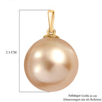 EXTREME SELTEN ILIANA - AAA Goldene Südsee Perle (13-14 mm) Anhänger, 750 Gelb Gold