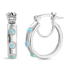Natürlicher, äthiopischer Welo Opal Ohrringe 925 Silber rhodiniert ca. 0,53 ct.