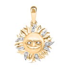 Weißer Diamant P3 Anhänger 925 Silber Gelbgold Vermeil