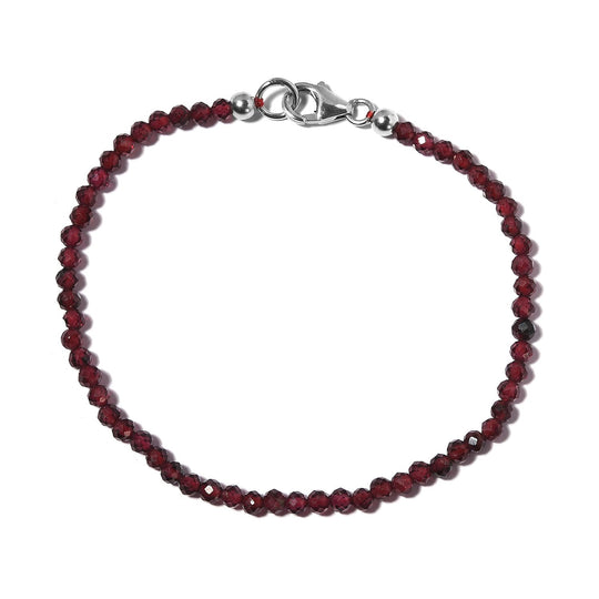 Mehrfarbiges Edelstein 19cm Armband, 925 Silber rhodiniert - 15 ct.