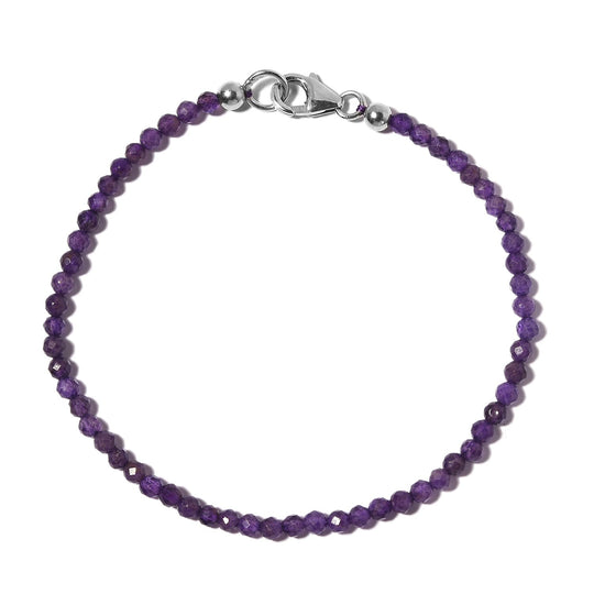 Mehrfarbiges Edelstein 19cm Armband, 925 Silber rhodiniert - 15 ct.