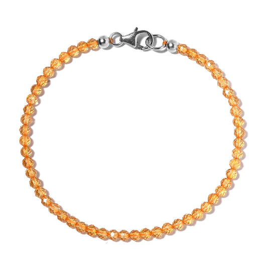 Mehrfarbiges Edelstein 19cm Armband, 925 Silber rhodiniert - 15 ct.