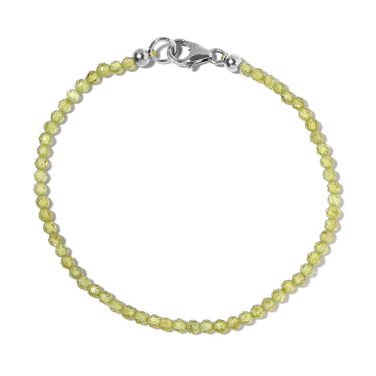 Mehrfarbiges Edelstein 19cm Armband, 925 Silber rhodiniert - 15 ct.