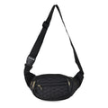 Multifunktionale RFID-geschützte Nylon Bauchtasche mit Schnellverschluss, 36x4x13cm, Marineblau