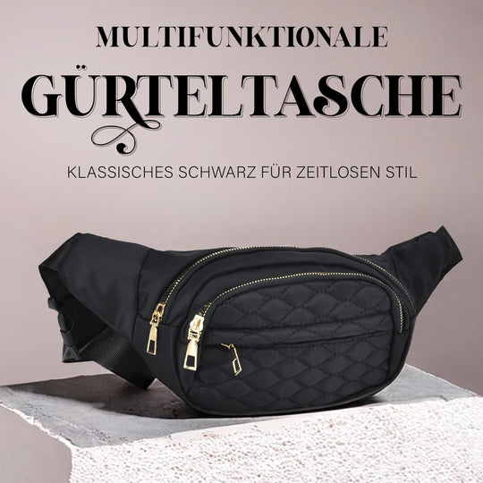 Multifunktionale RFID-geschützte Nylon Gürteltasche mit Schnellverschluss, 36x4x13cm, Rosa