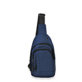 Multifunktionale Brusttasche mit RFID-Schutz in Blau