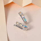 Merkur mystischer Topas Ohrringe 925 Silber platiniert ca. 1,49 ct.