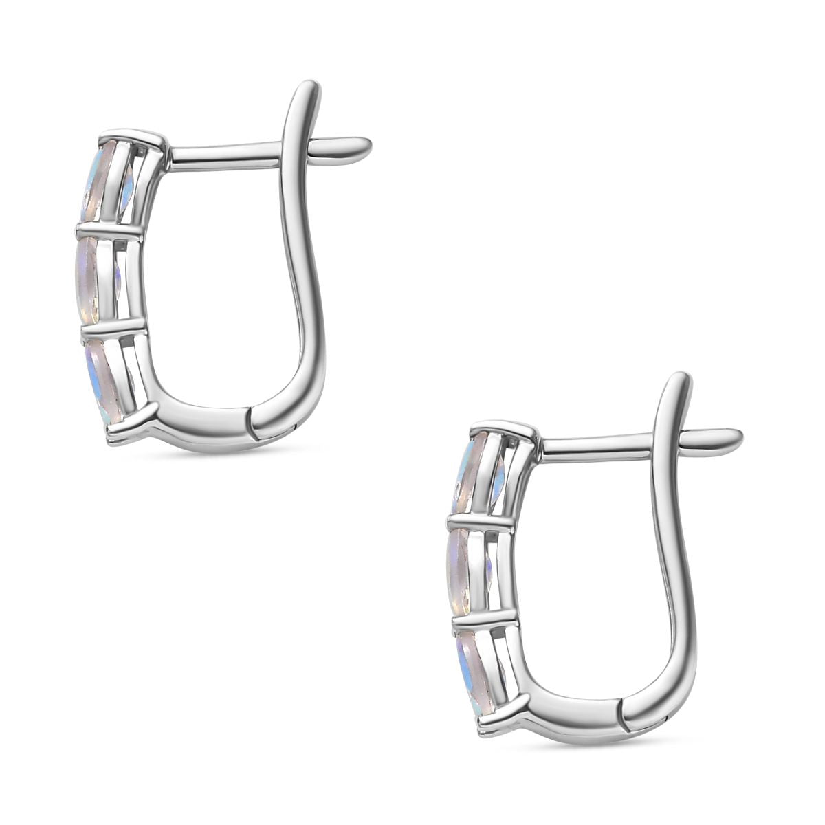 Merkur mystischer Topas Ohrringe 925 Silber platiniert ca. 1,49 ct.
