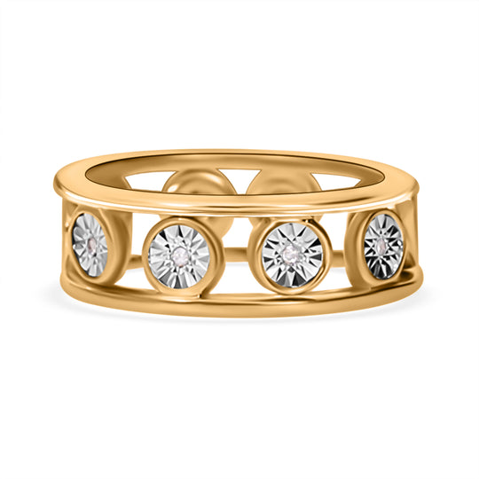 Weißer Diamant Ring, 925 Silber platiniert (Größe 19.00) ca. 0.10 ct