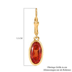 Padparadscha Quarz Triplette Ohrringe 925 Silber vergoldet ca. 4.62 ct