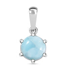 Larimar Anhänger 925 Silber rhodiniert ca. 2,78 ct.