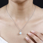Larimar Anhänger 925 Silber rhodiniert ca. 2,78 ct.