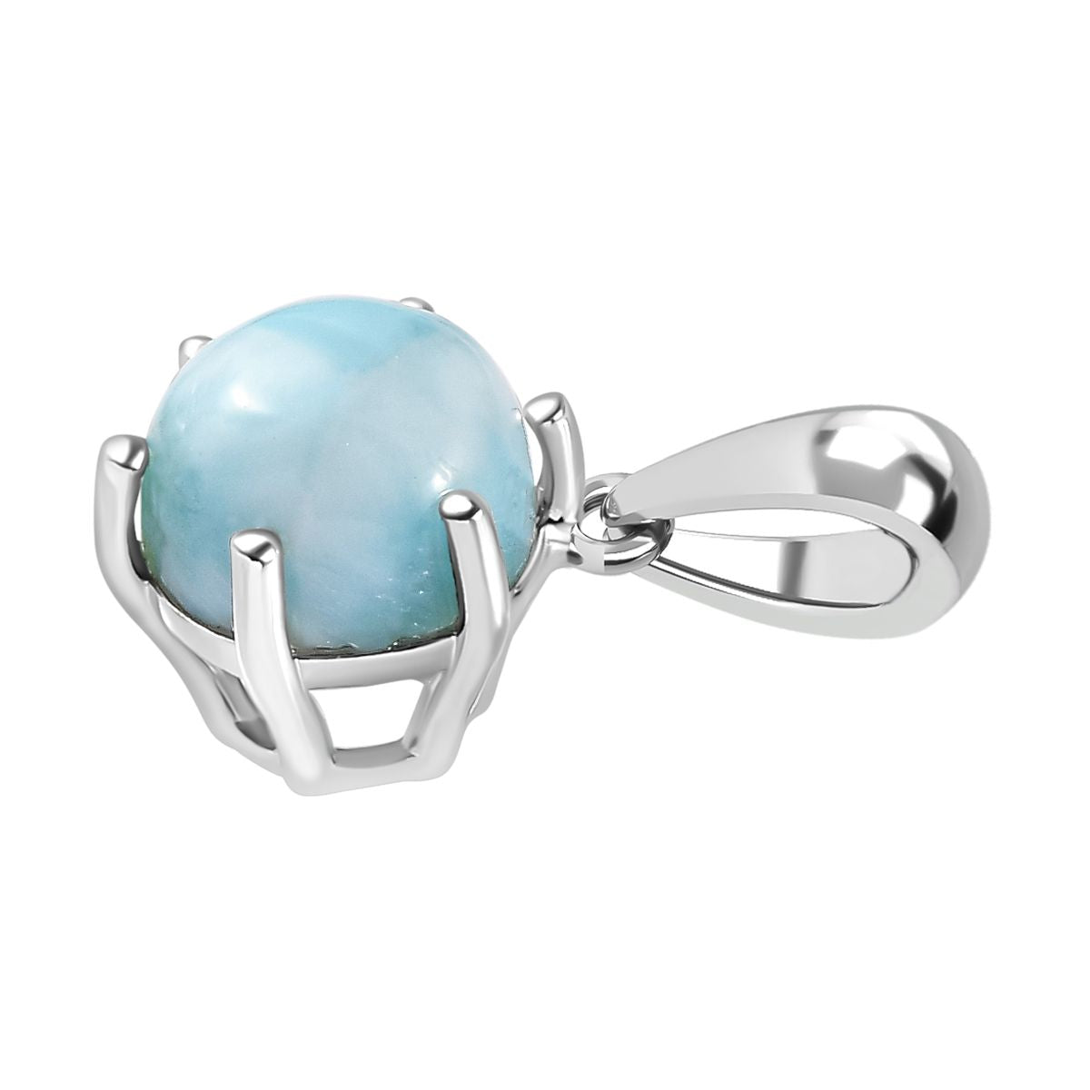 Larimar Anhänger 925 Silber rhodiniert ca. 2,78 ct.