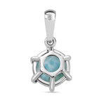 Larimar Anhänger 925 Silber rhodiniert ca. 2,78 ct.