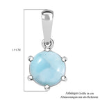 Larimar Anhänger 925 Silber rhodiniert ca. 2,78 ct.