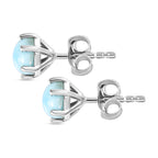 Larimar Ohrringe 925 Silber rhodiniert ca. 2,20 ct.