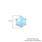 Larimar Ohrringe 925 Silber rhodiniert ca. 2,20 ct.