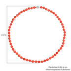 Koralle Halskette ca. 50 cm 925 Silber rhodiniert ca. 150,00 ct.