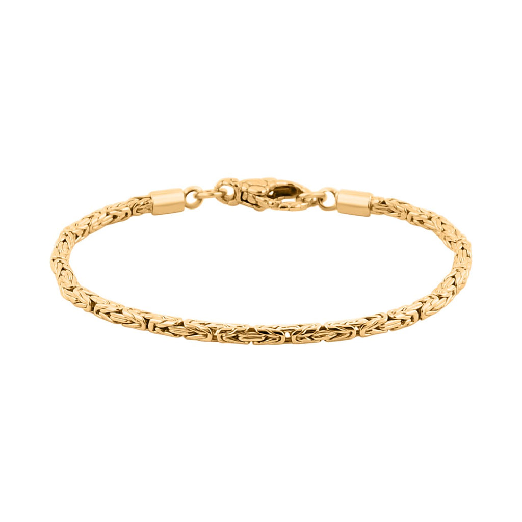 Royal Bali Kollektion - Borobudur Armband, ca. 20 cm 925 Silber 916 Gelbgold Vermeil, ca. 9,69g