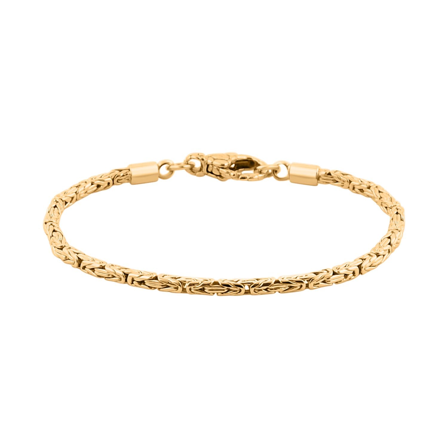 Royal Bali Kollektion - Borobudur Armband, ca. 20 cm 925 Silber 916 Gelbgold Vermeil, ca. 9,69g