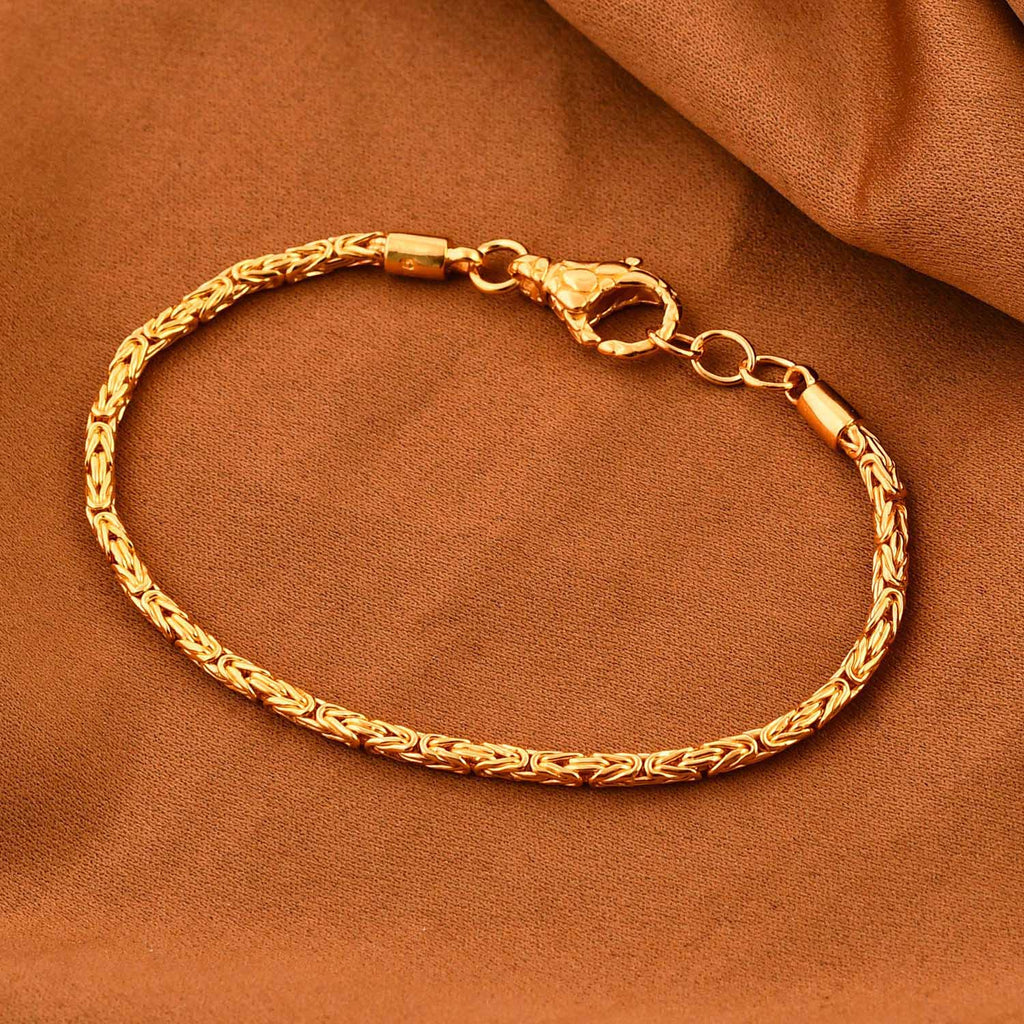 Royal Bali Kollektion - Borobudur Armband, ca. 20 cm 925 Silber 916 Gelbgold Vermeil, ca. 9,69g