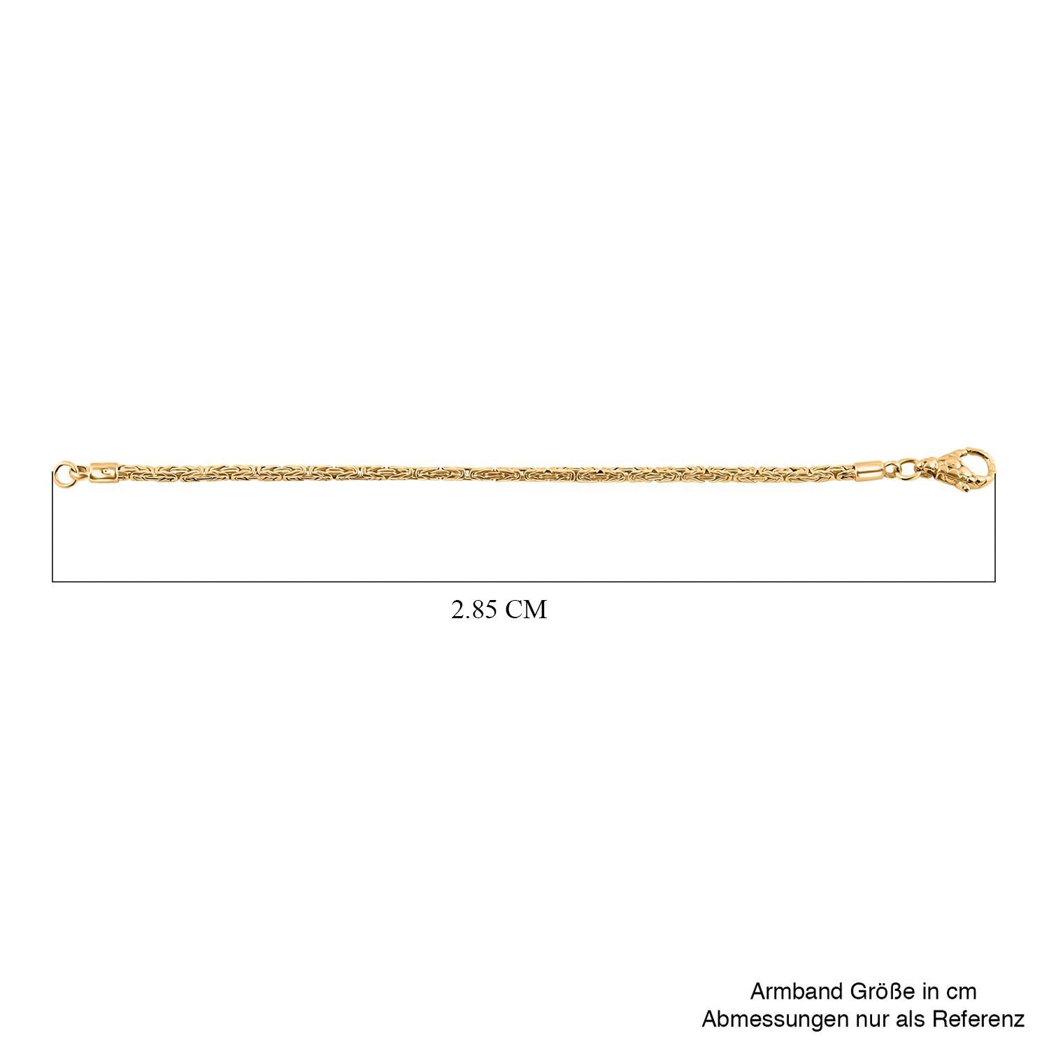 Royal Bali Kollektion - Borobudur Armband, ca. 20 cm 925 Silber 916 Gelbgold Vermeil, ca. 9,69g