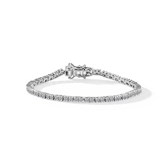 LUXURIANT SGL zertifiziertes VS-EF Labor Diamant Armband in 585 Weißgold, 19 cm - 5 ct.