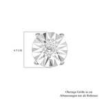 Weißer Diamant Ohrringe 925 Silber platiniert