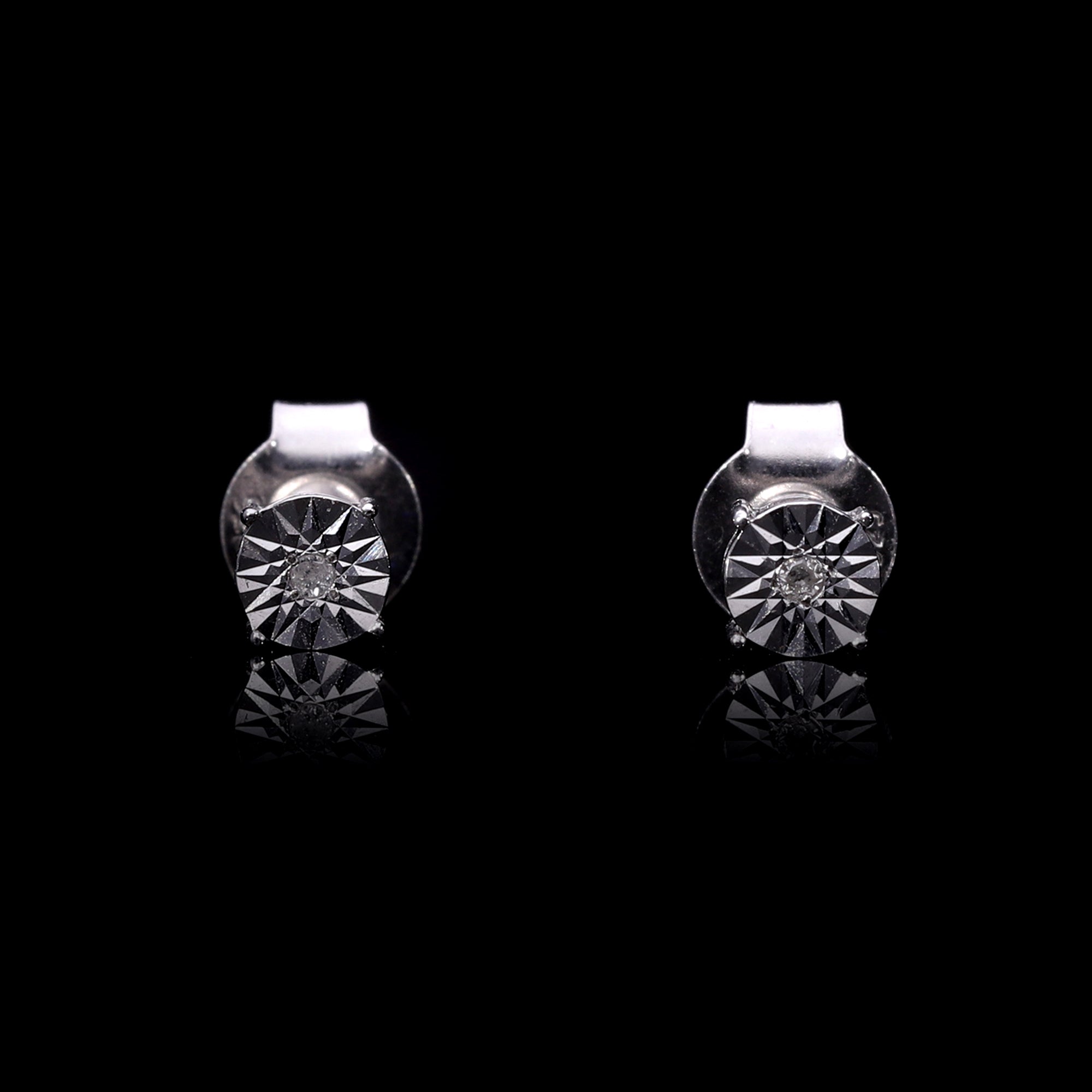 Weißer Diamant Ohrringe 925 Silber platiniert