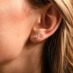 Weiße Diamant Ohrringe, 925 Silber platiniert