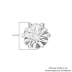 Weiße Diamant Ohrringe, 925 Silber platiniert