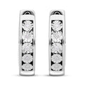 Weißer Diamant Ohrringe 925 Silber platiniert ca. 0.05 ct