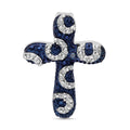 Blauer Diamant Anhänger 925 Silber platiniert