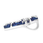 Blauer Diamant Anhänger 925 Silber platiniert