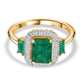 AAA Kagem Sambischer Smaragd Ring, 585 Gold (Größe 20.00) ca. 2.18 ct