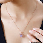 Rose De France Amethyst Anhänger 925 Silber rosévergoldet ca. 3,55 ct.