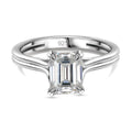 Moissanit Ring 925 Silber platiniert (Größe 20.00) ca. 1,63 ct
