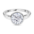 Feinster Zirkonia Ring 925 Silber platiniert (Größe 16.00) ca. 8,00 ct