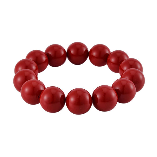 Pfauenfarbenes Muschelkernperle (15-17mm) flexibles Armband