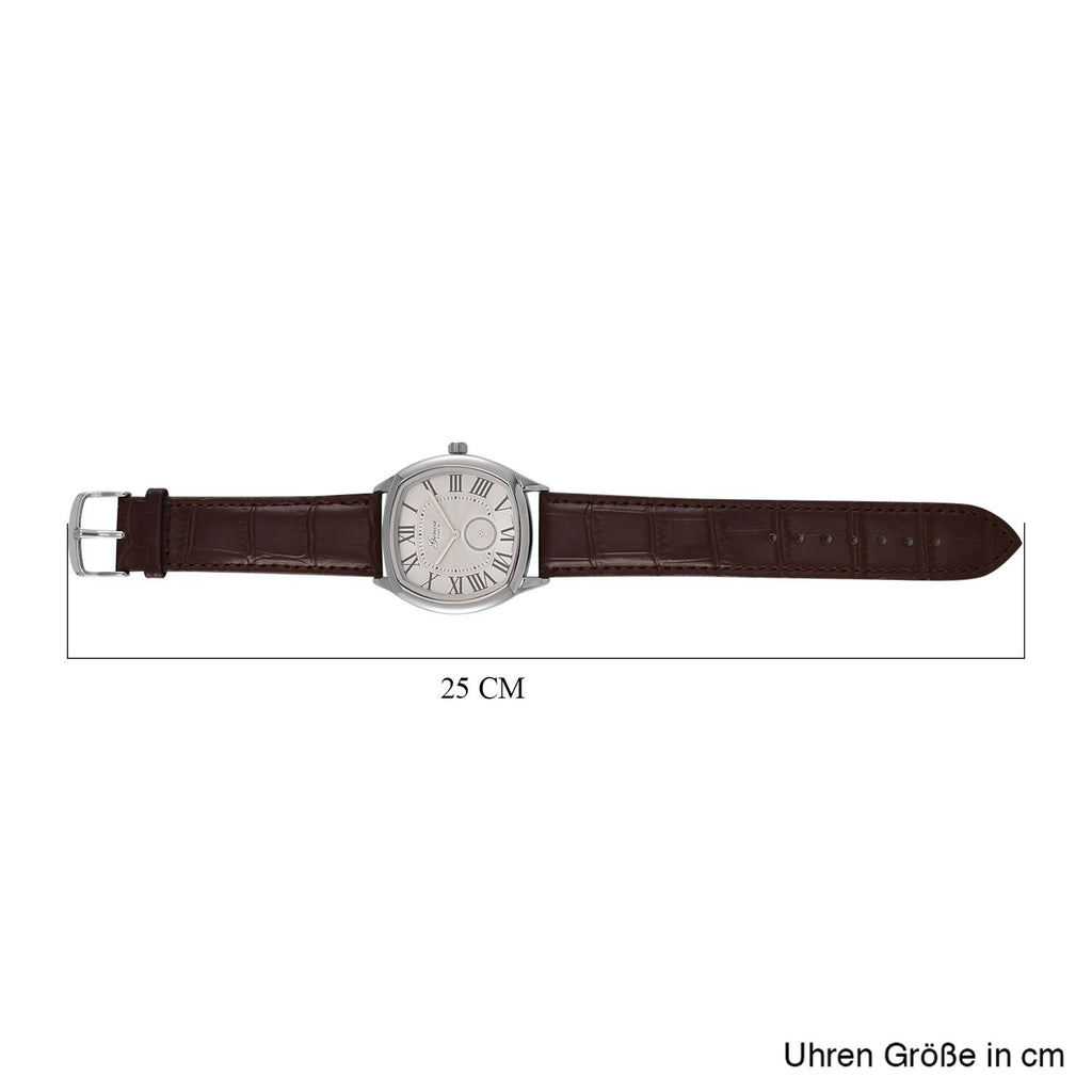 GENOA Limitierte Auflage Miyota Japanese Movement Uhr mit Echtlederarmband - Braun