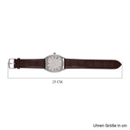 GENOA Limitierte Auflage Miyota Japanese Movement Uhr mit Echtlederarmband - Braun