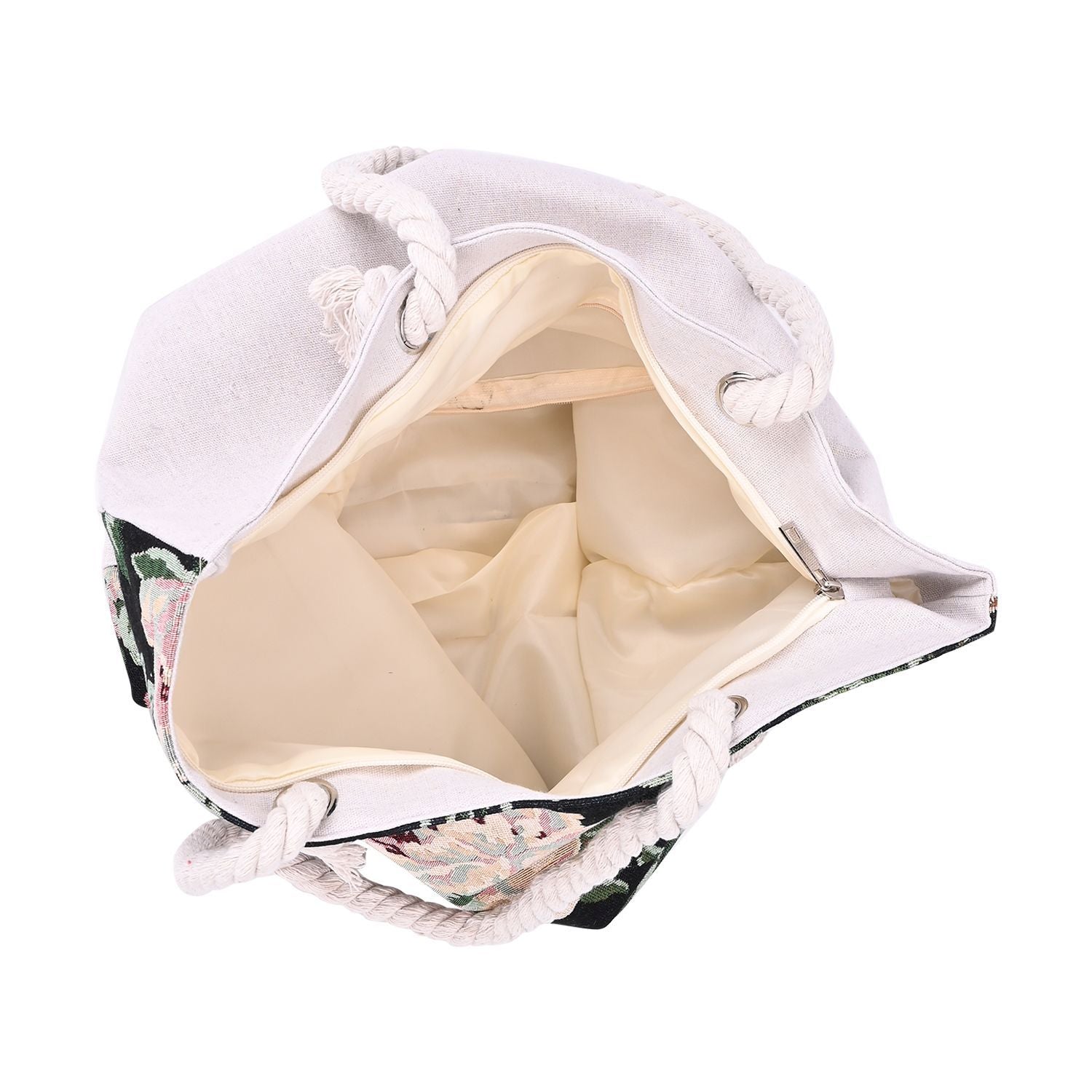 Schwarz mit rosa Blumendruck