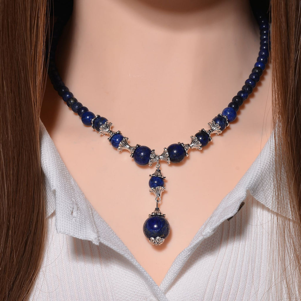 Lapislazuli Halskette, ca. 45 cm, ca. 185.00 ct